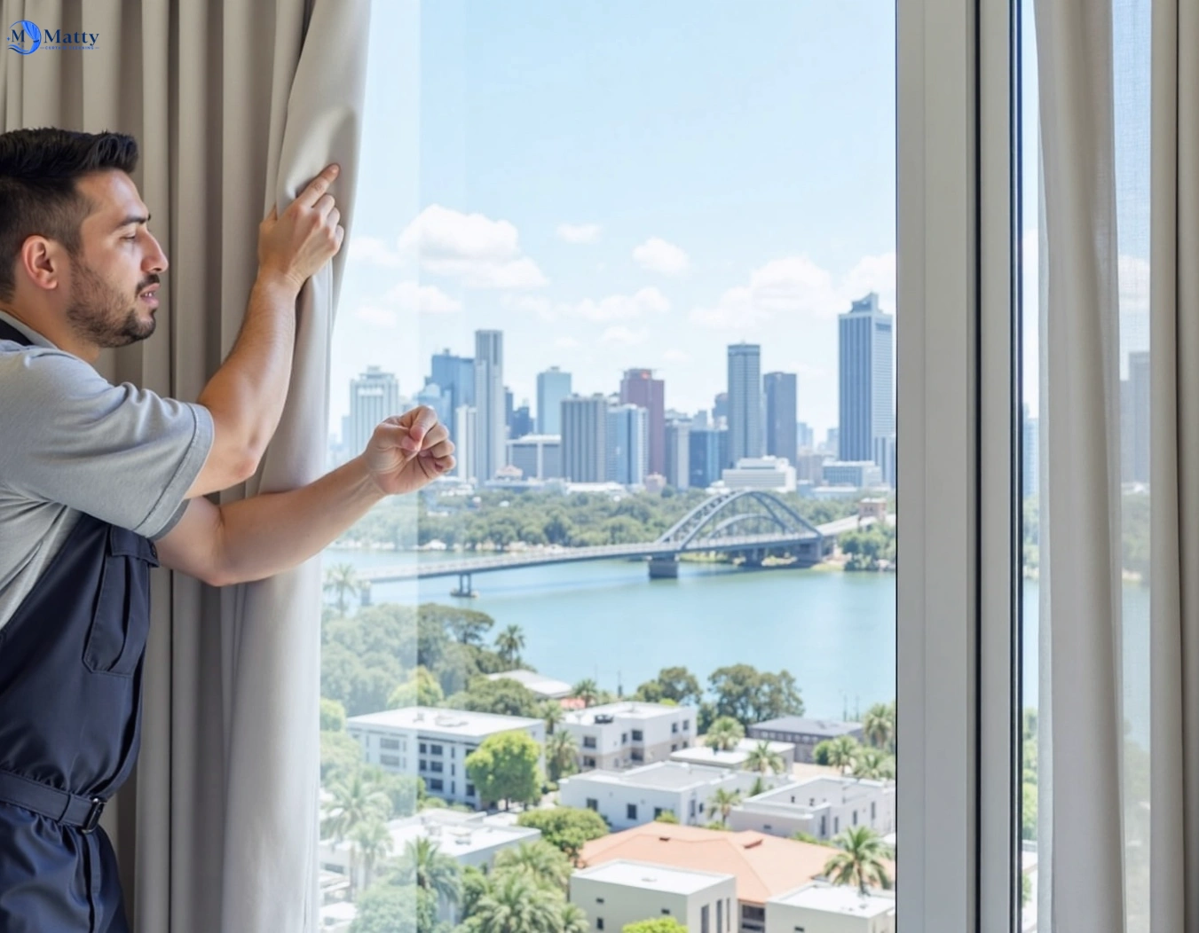 Professional curtain steam cleaning service kirkham-nsw QLD by Matty Curtain Cleaning